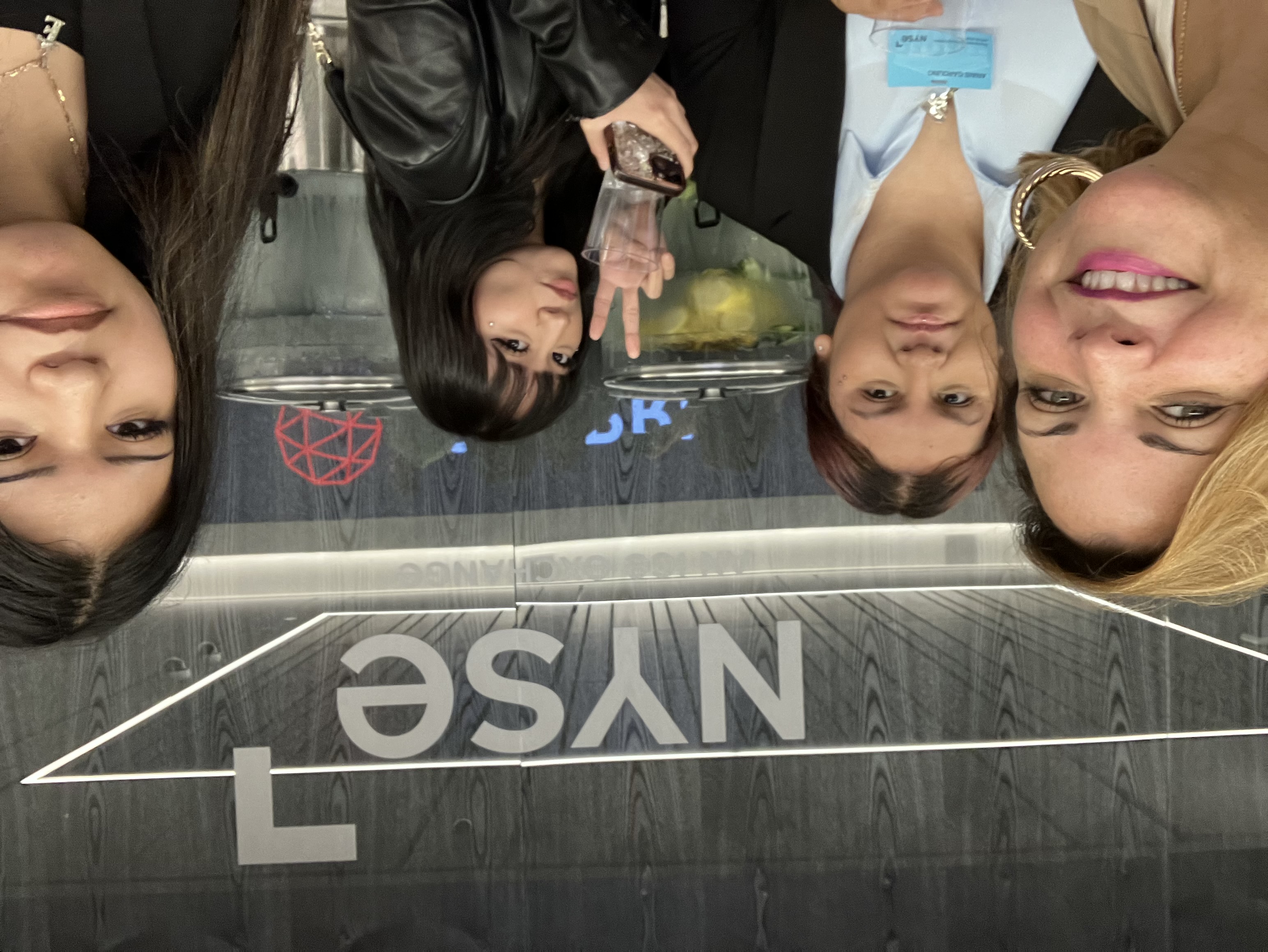 Lincoln YABC students on the floor of the New York Stock Exchange